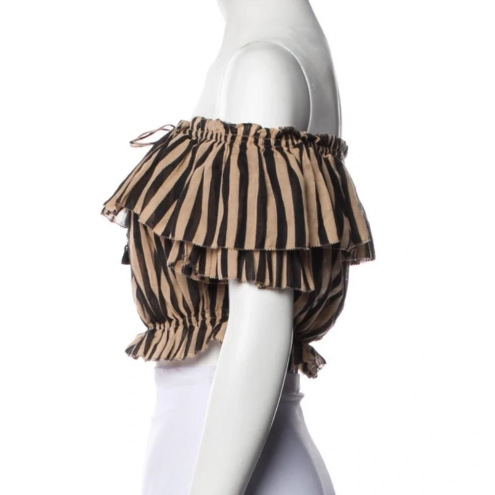 Zimmermann Striped Off Shoulder Top - Picture 2 of 6
